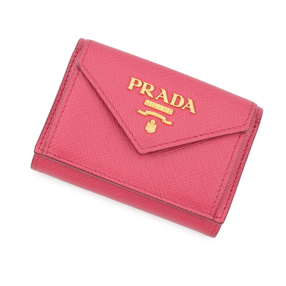 Prada Tri-fold Wallet Saffiano 1MH021 PRADA Compact Women's WALLET